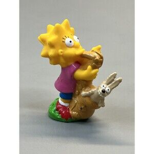 The Simpsons Lisa Playing A Saxophone Rabbit Figure 1990 Vintage 90s